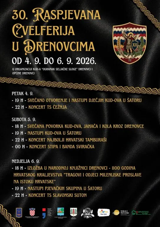 Jubilarna 30. Raspjevana Cvelferija u Drenovcima uz bogat program