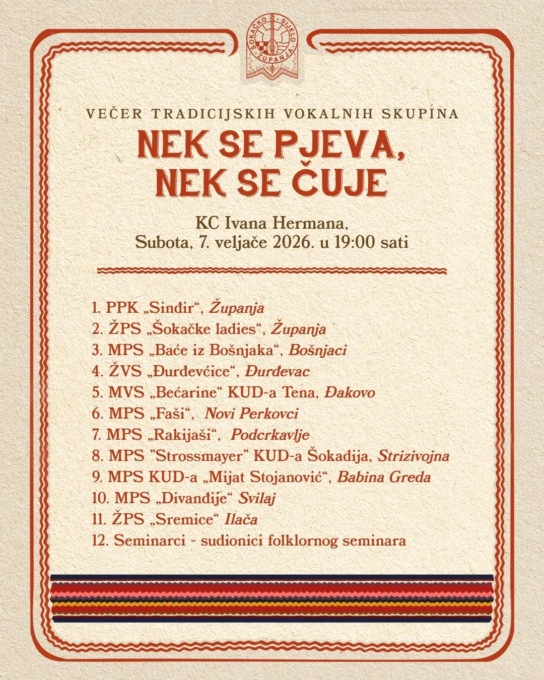 „Nek se pjeva, nek se čuje” : Špezle u srcu tradicije